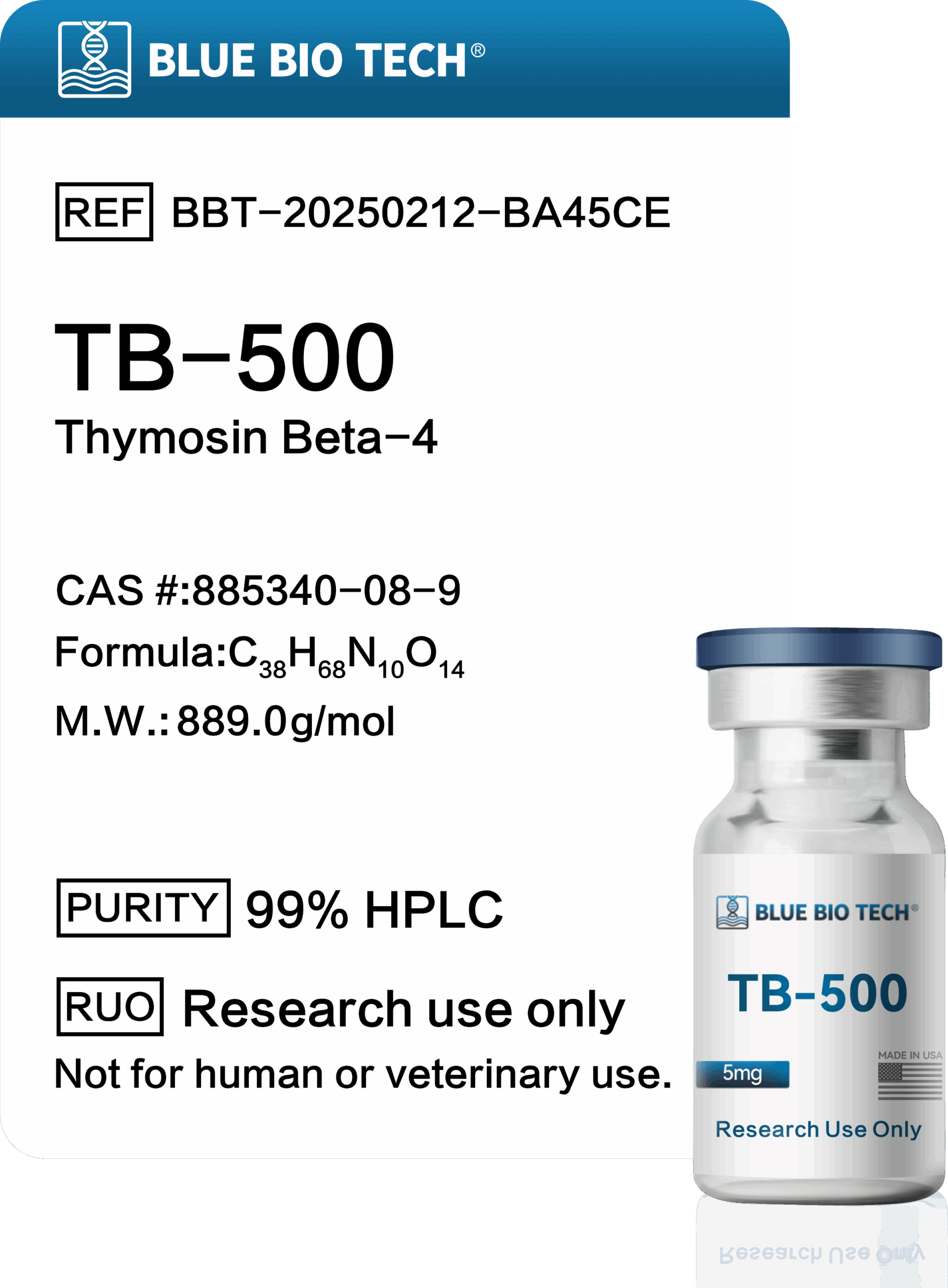 TB-500 (Thymosin Beta-4)   5mg